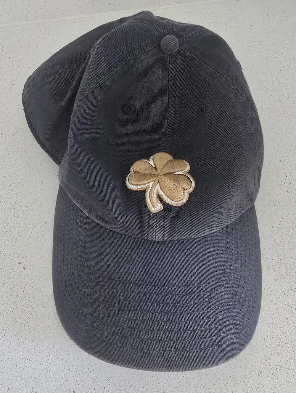 Notre Dame Fighting Irish Blue Baseball Hat With Clover And ND Logos